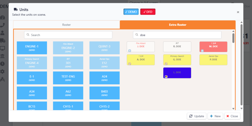 FireIDE incident command software roster management for firefighters and real-time fire department incident coordination