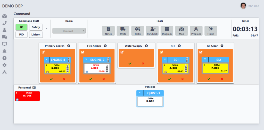 Fire Department Incident Command Board Software