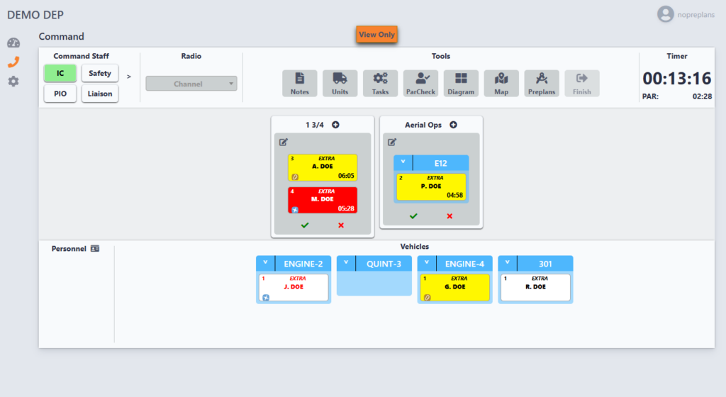 digital command board with multiples Viewers